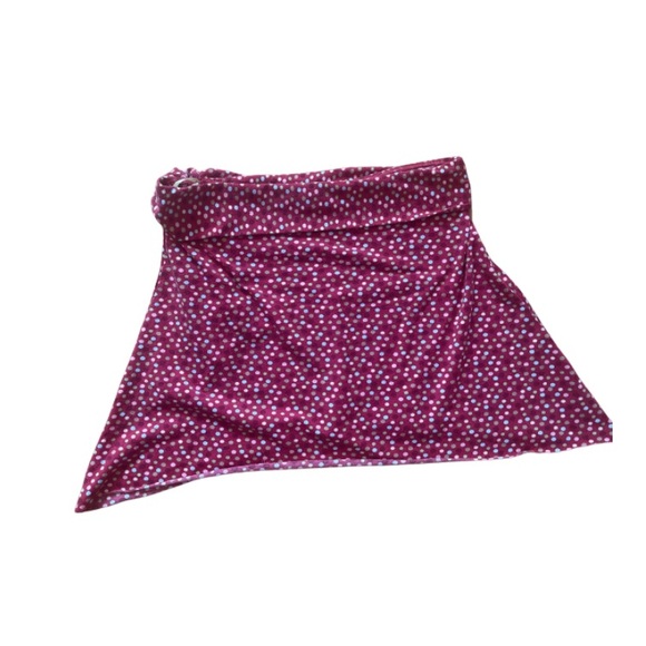 Abercrombie Vintage Polkadot Fold-Over Skirt in Red with Tie at the Waist - Picture 3 of 6